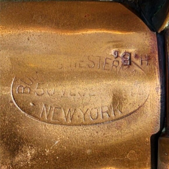 Antique Vintage New York Stamp Handcrafted Copper Pitcher 2.75"x2.25" - Picture 9 of 12